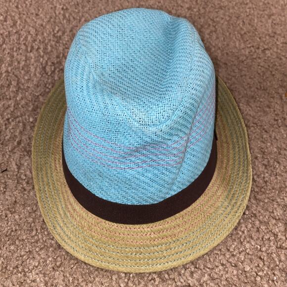 scala pronto hat One Size Blue Tan Men’s Vacation Summer 100% Paper - Picture 1 of 4